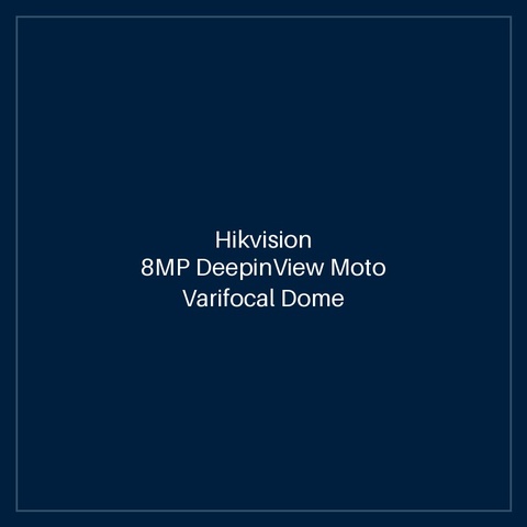 Hikvision 8MP DeepinView Moto Varifocal Dome Camera