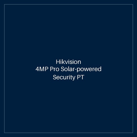Hikvision - 4MP Pro Solar-powered Security PT Camera Setup