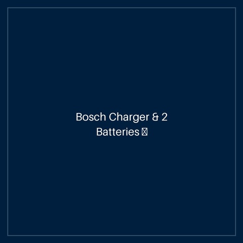 Bosch Charger & 2 Batteries — StarterKit 18V, 4.0 Ah
