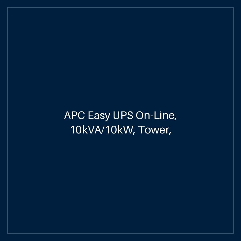 APC Easy UPS On-Line, 10kVA/10kW, Tower, 230V, Hard wire 3-wire(1P+N+E) outlet, Intelligent Card Slot, LCD