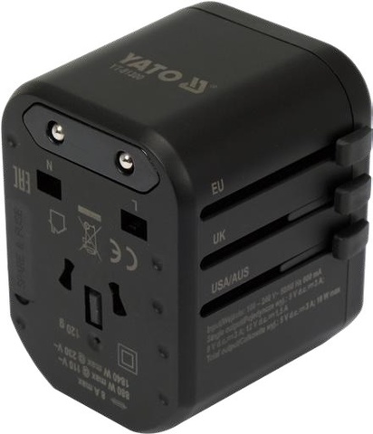 Universal travel adapter with USB