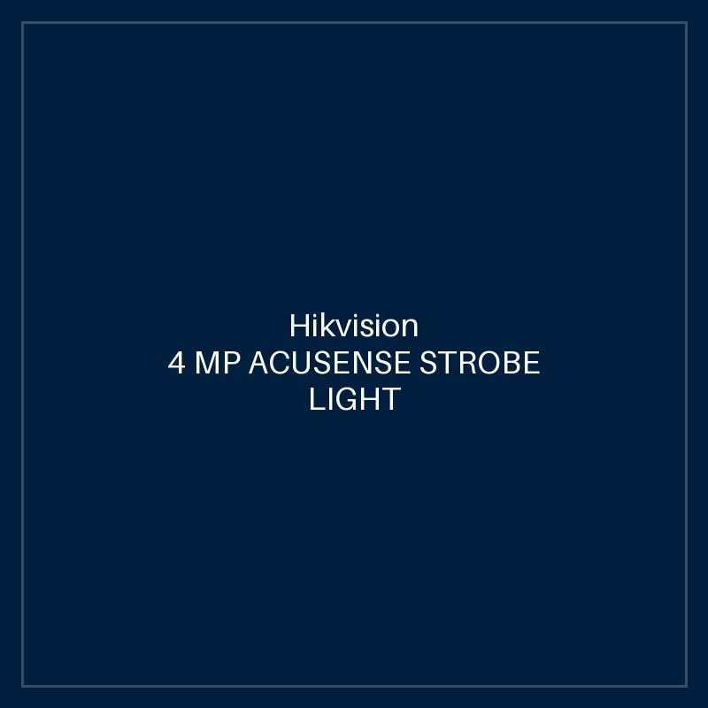 Hikvision 4 MP ACUSENSE STROBE LIGHT AND AUDIBLE WARNING FIXED BULLET