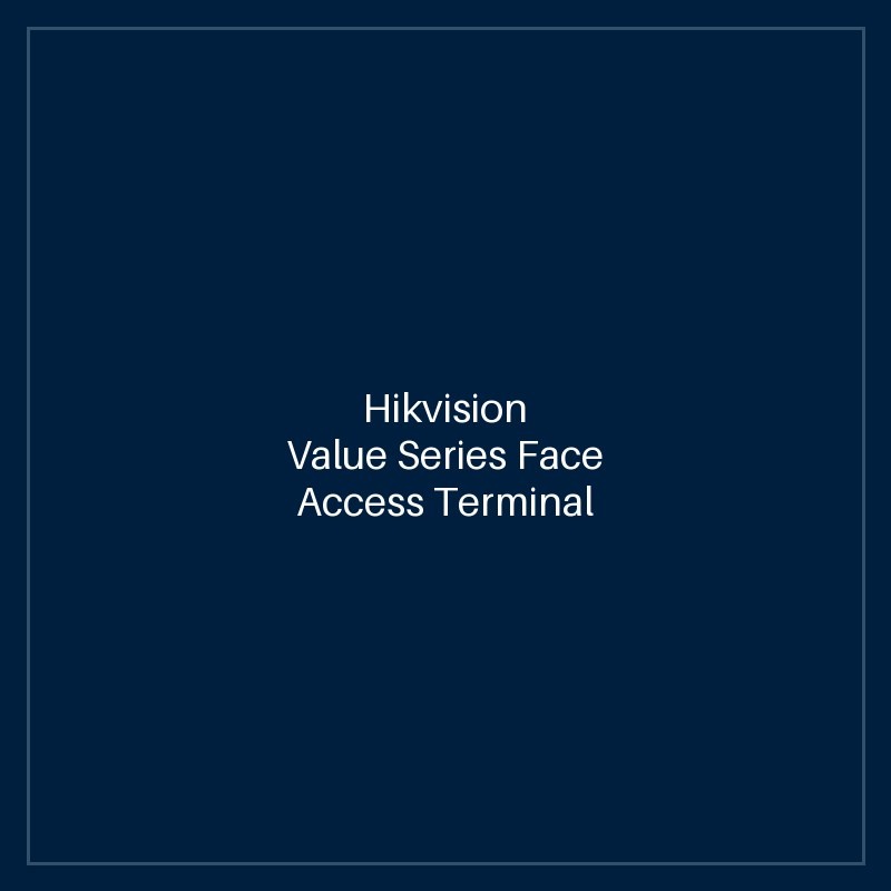 Hikvision Value Series Face Access Terminal