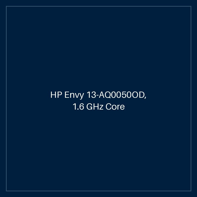 HP Envy 13-AQ0050OD, 1.6 GHz Core i5-8265U, 4-core CPU, 4.1 GHz Turbo, 8GB DDR4-2400, 256GB NVMe SSD, 13.3" Full HD 1920 x 1080, Backlit Keyboard, B & O Audio, Power Delivery, Windows 10 Home, Certified Refurbished