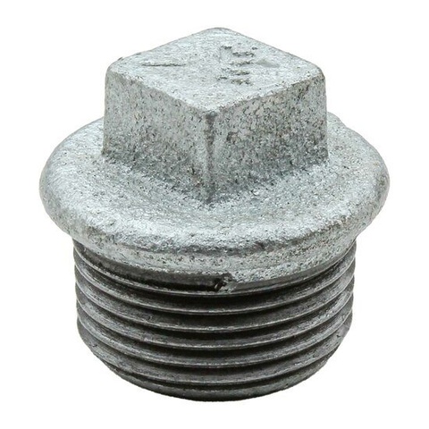 Male Plug Beaded Galvanized Iron