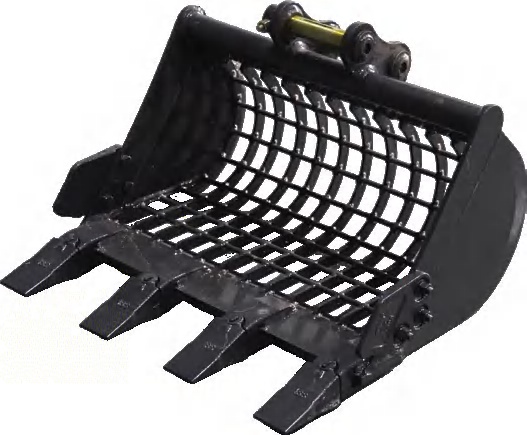 Sieve bucket for mini excavator