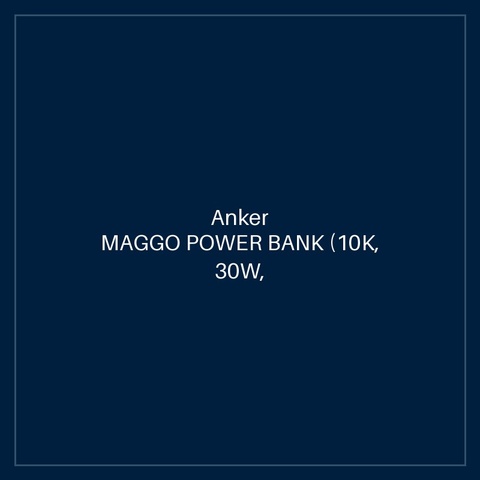ANKER MAGGO POWER BANK (10K, 30W, BUILT-IN USB-C CABLE, MADE FOR APPLE WATCH) BLACK