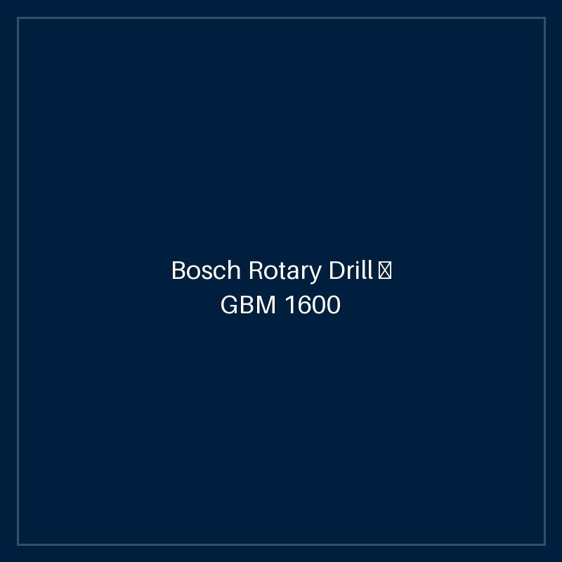 Bosch Rotary Drill — GBM 1600 RE