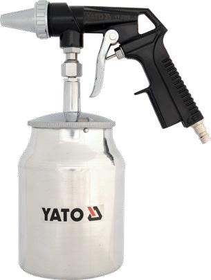 Sandblasting gun with tank