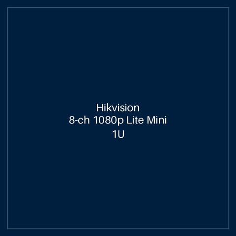Hikvision 8-ch 1080p Lite Mini 1U H.265 DVR