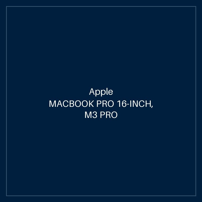 MACBOOK PRO 16-INCH, M3 PRO CHIP, 12C CPU, 18C GPU, 18GB UM, 512GB SSD - SPACE BLACK