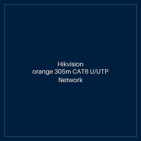Hikvision- orange 305m CAT6 U/UTP Network Cable