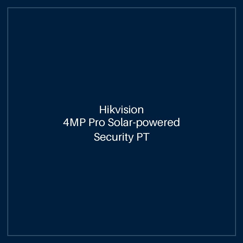 Hikvision - 4MP Pro Solar-powered Security PT Camera Setup