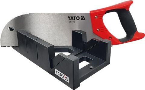 Plastic miter box with dovetail saw