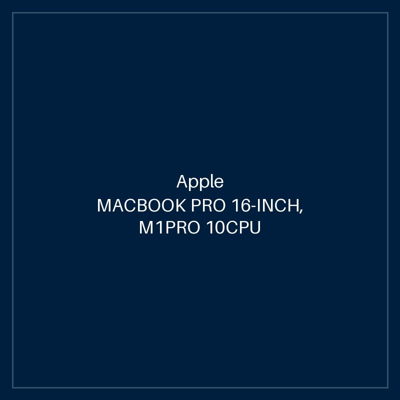 MACBOOK PRO 16-INCH, M1PRO 10CPU 16GPU 16GB SSD 1TB - SILVER