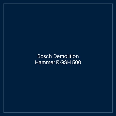 Bosch Demolition Hammer — GSH 500