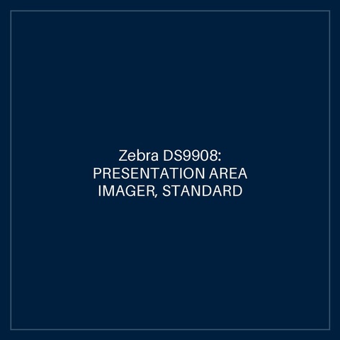 Zebra DS9908: PRESENTATION AREA IMAGER, STANDARD RANGE, CORDED, MIDNIGHT BLACK