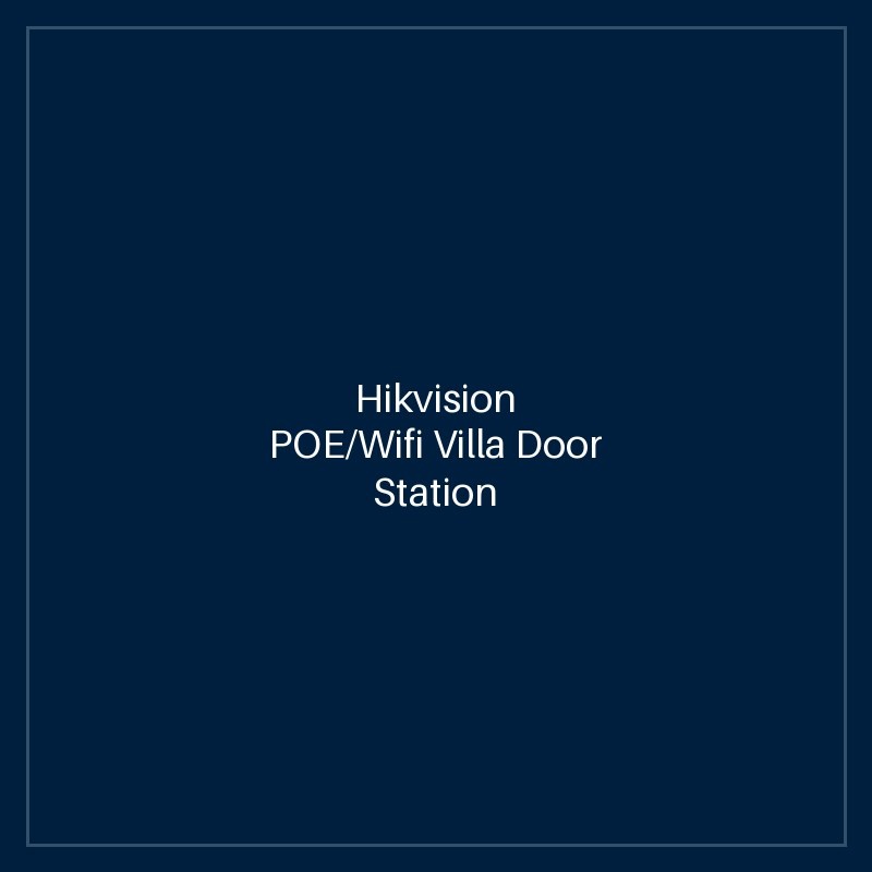 Hikvision POE/Wifi Villa Door Station