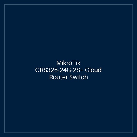 MikroTik CRS326-24G-2S+ Cloud Router Switch