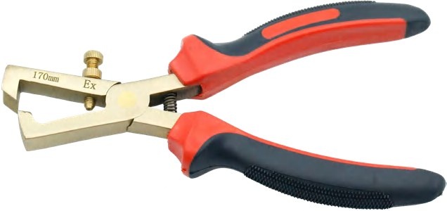 Non-sparking wire stripping pliers