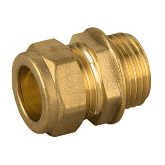 Male Straight Coupling Brass Compression
