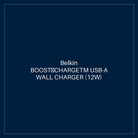 BELKIN BOOST↑CHARGETM USB-A WALL CHARGER (12W)