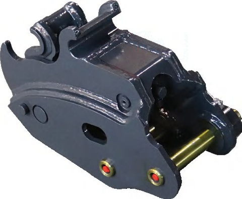 Mechanical quick hitch for mini excavator