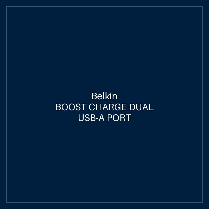 BELKIN BOOST CHARGE DUAL USB-A PORT CAR CHARGER 24W, BLACK
