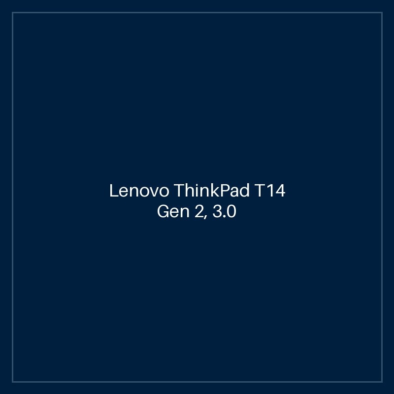 Lenovo ThinkPad T14 Gen 2, 3.0 GHz Core i7-1185G7, 4-core CPU, 4.8 GHz Turbo, 16GB DDR4-3200, 512GB NVMe SSD, 14" Full HD IPS 1920 x 1080, Thunderbolt 3, Dolby Audio, Backlit Keyboard, Windows 10 Pro