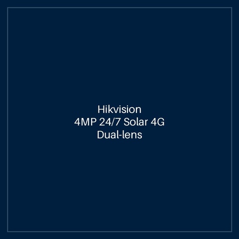 Hikvision 4MP 24/7 Solar 4G Dual-lens PT Camera