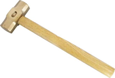 Non-sparking wooden handle ctagonal hammer 900 mm