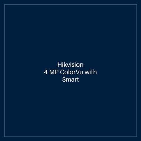 Hikvision 4 MP ColorVu with Smart Hybrid Light Fixed Bullet Network Camera with Red&Blue Strobe Light Alarm-Long Range