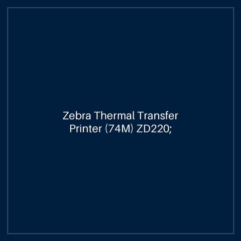 Zebra Thermal Transfer Printer (74M) ZD220; Standard EZPL, 203 dpi, EU and UK Power Cords, USB