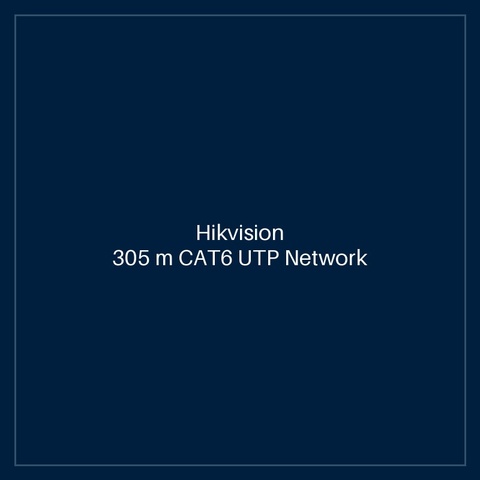 Hikvision - 305 m CAT6 UTP Network Cable (Solid Copper, 0.565 mm, CM)
