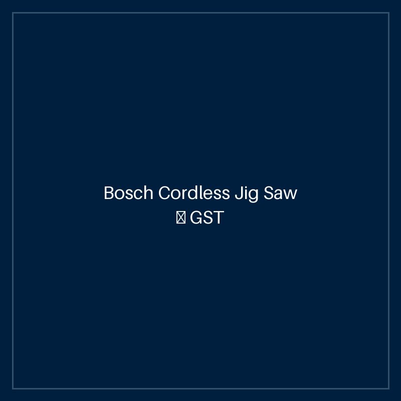 Bosch Cordless Jig Saw — GST 18 V-LI S