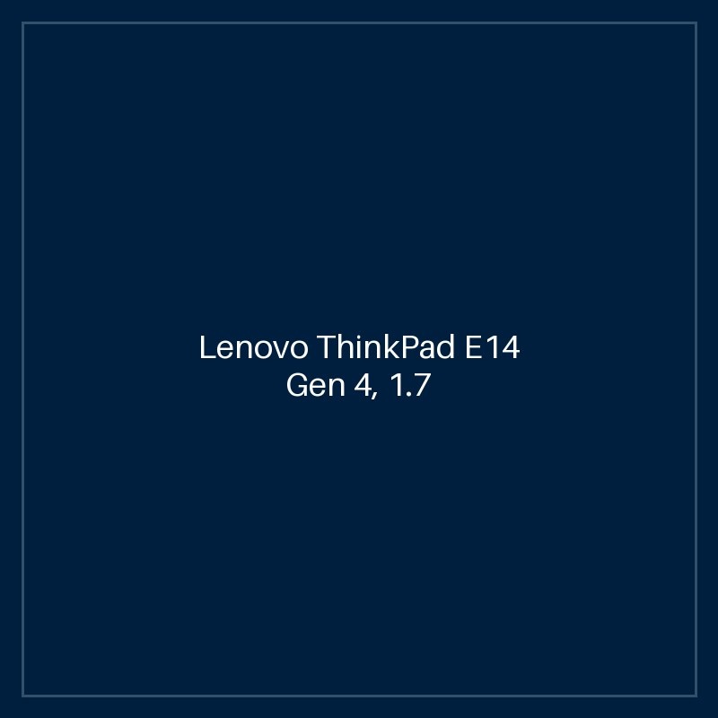 Lenovo ThinkPad E14 Gen 4, 1.7 GHz Core i7-1255U, 10-core CPU, 4.7 GHz Turbo, 8GB DDR4-3200, 512GB NVMe SSD, Nvidia MX550 2GB Graphics, 14" Full HD 1920 x 1080, Fingerprint Sensor, Thunderbolt 4, Dual Speakers