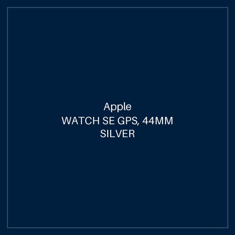 APPLE WATCH SE GPS, 44MM SILVER ALUMINIUM CASE WITH WHITE SPORT BAND