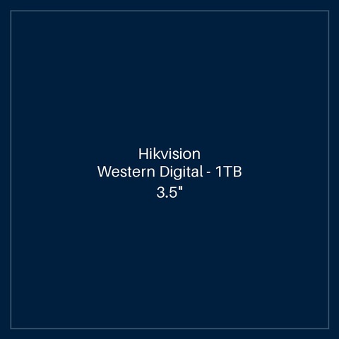 Hikvision Western Digital - 1TB 3.5" SATA Surveillance Hard Disk