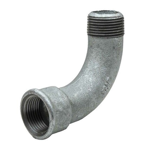 M-F 90° Long Sweep Bend Galvanized Iron