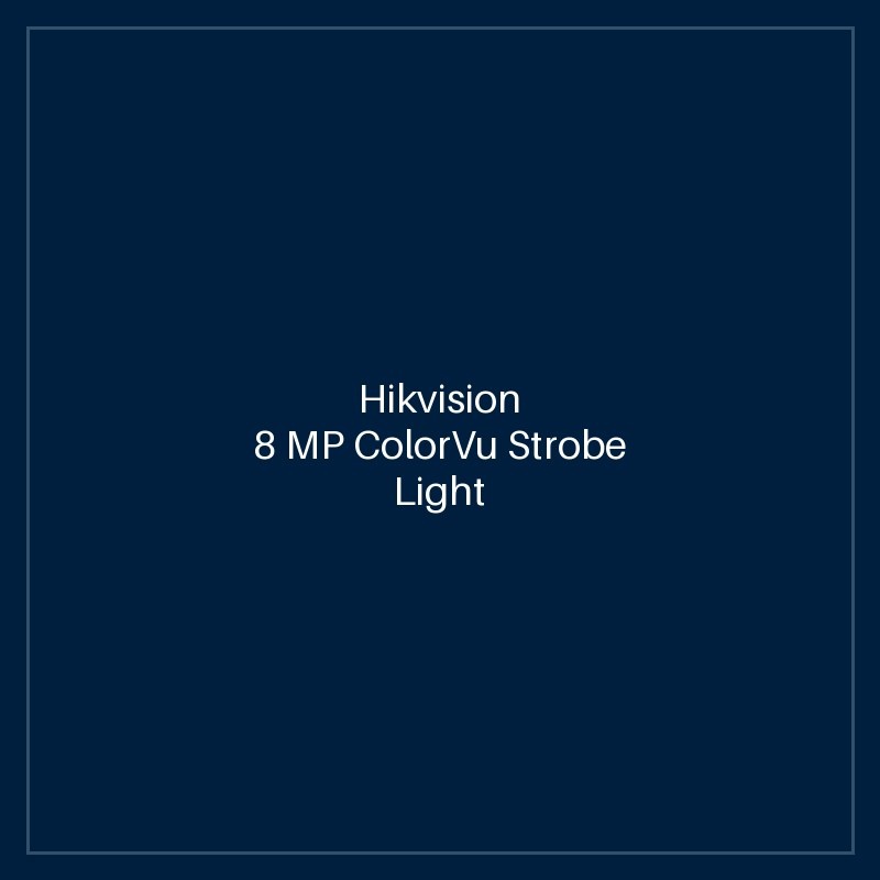 Hikvision 8 MP ColorVu Strobe Light and Audible Warning Fixed Bullet Network Camera