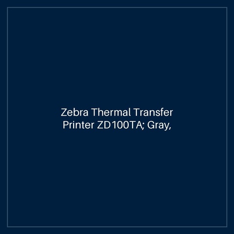 Zebra Thermal Transfer Printer ZD100TA; Gray, EZPL, 203 dpi, EU and UK Power Cord, Swiss font, USB