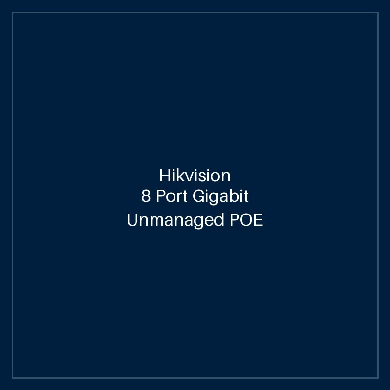 Hikvision 8 Port Gigabit Unmanaged POE Switch