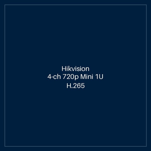 Hikvision 4-ch 720p Mini 1U H.265 DVR