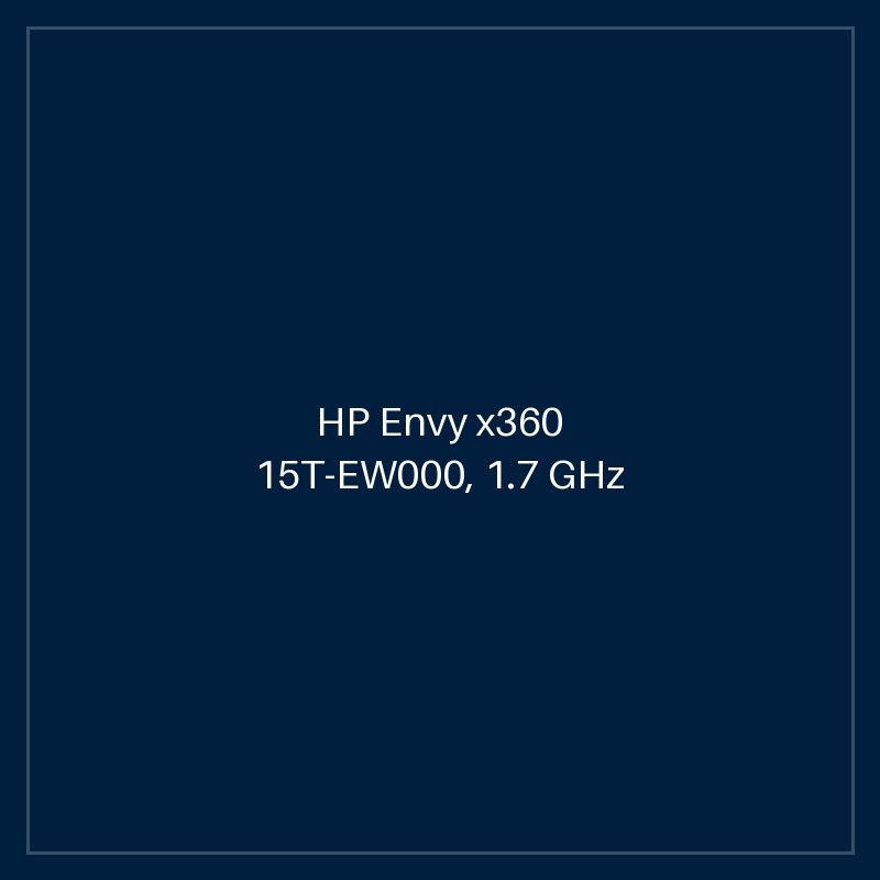 HP Envy x360 15T-EW000, 1.7 GHz Core i7-1255U, 10-core CPU, 4.7 GHz Turbo, 16GB DDR4-3200, Nvidia GeForce RTX 2050 4GB Graphics, 1TB NVMe SSD, 15.6" IPS 1920 x 1080 Touchscreen, B & O Audio, Bluetooth 5.2, Windows 11 Home