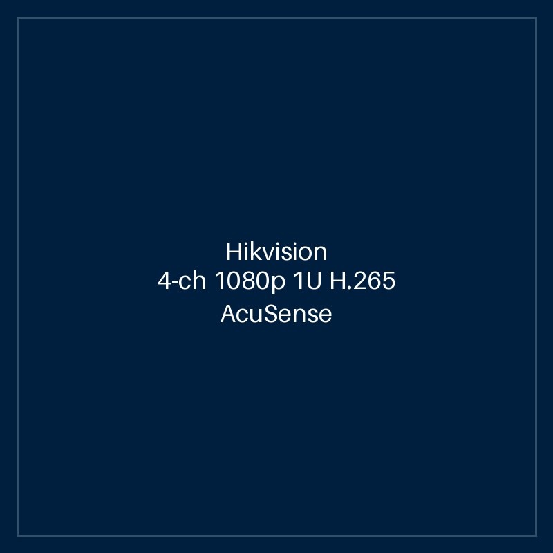 Hikvision- 4-ch 1080p 1U H.265 AcuSense DVR