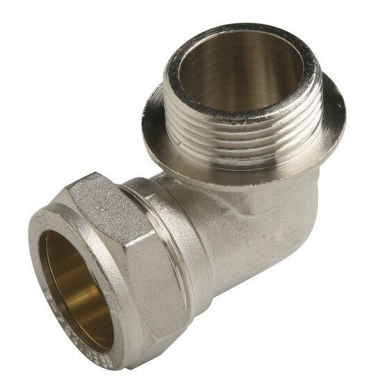 Male 90° Elbow Nickel-Plated Brass Compression