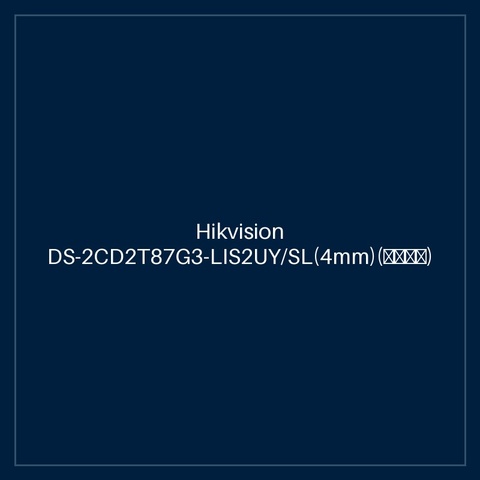 Hikvision DS-2CD2T87G3-LIS2UY/SL(4mm)(海外标配)