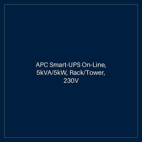 APC Smart-UPS On-Line, 5kVA/5kW, Rack/Tower, 230V