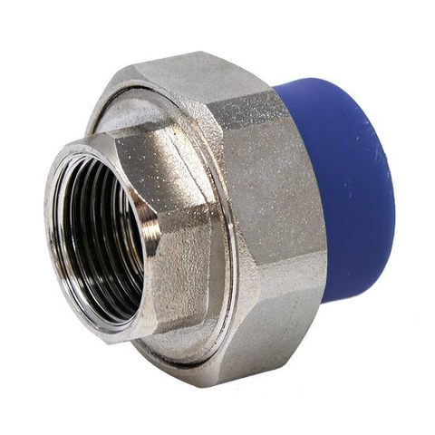Threaded Female Union PPR Blue