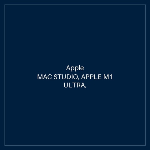 MAC STUDIO, APPLE M1 ULTRA, 20C CPU, 48C GPU, 64GB UM, 1TB SSD - SILVER